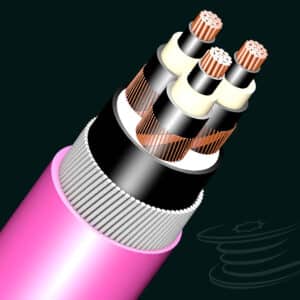 8.7/15 kV, Copper, 3-core Steel Wire Armoured Cable