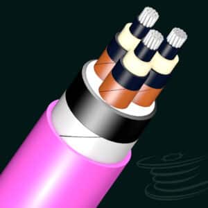 8.7/15 kV, Aluminum, 3-core Steel Tape Armoured Cable