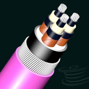 8.7/15 kV, Aluminum, 3-core Steel Wire Armoured Cable
