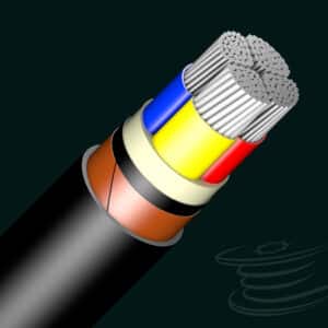 0.6/1 kV, Aluminum, Multi- core (≤5), Copper Tape Screened, Un Armoured Cable